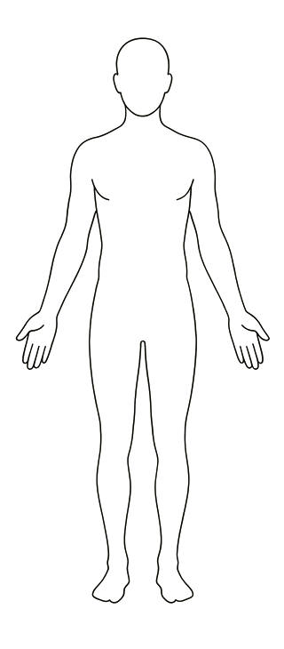 Body map. Tap an area to see what to wear there